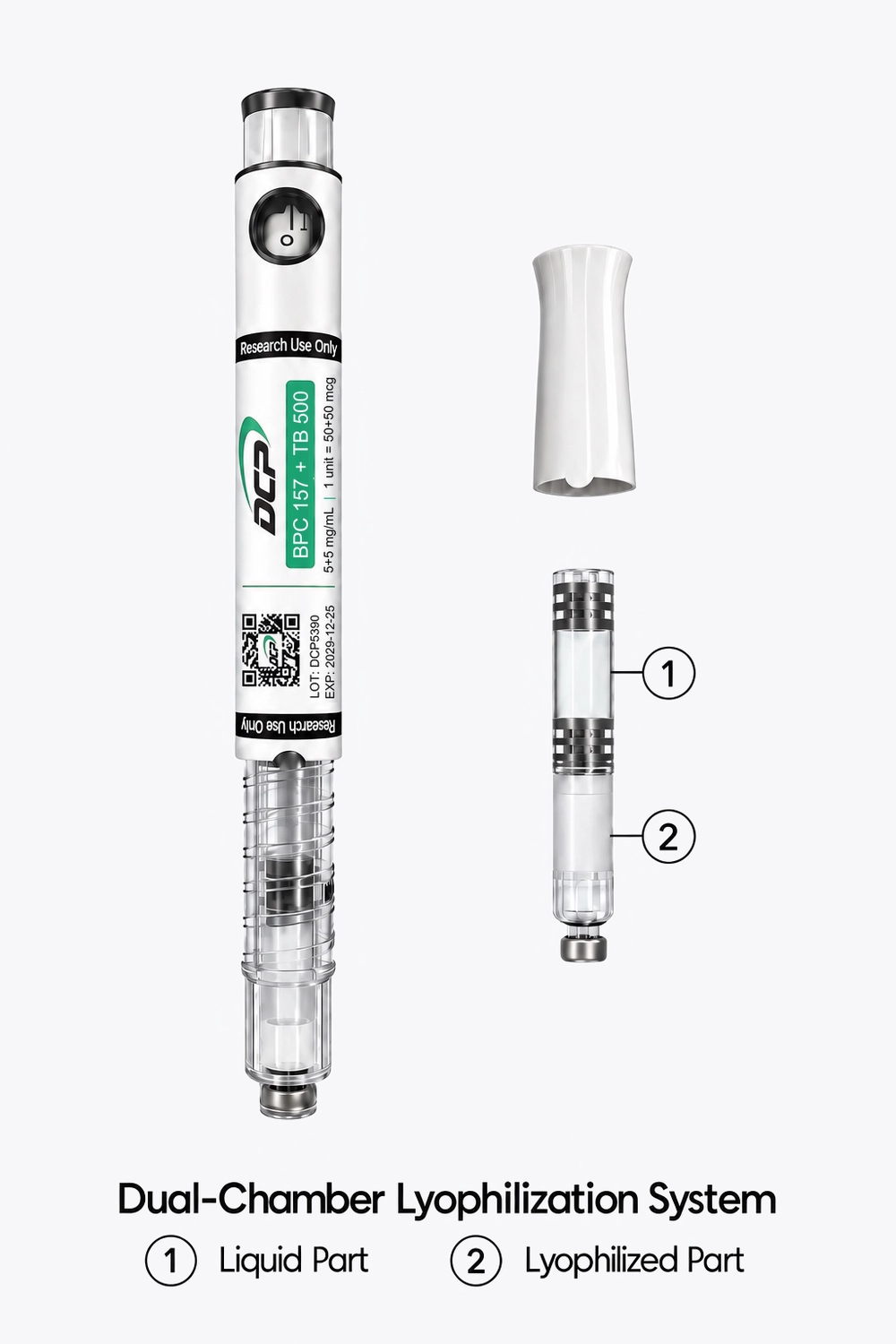 BPC 157 & TB 500 5/5 mg kalem