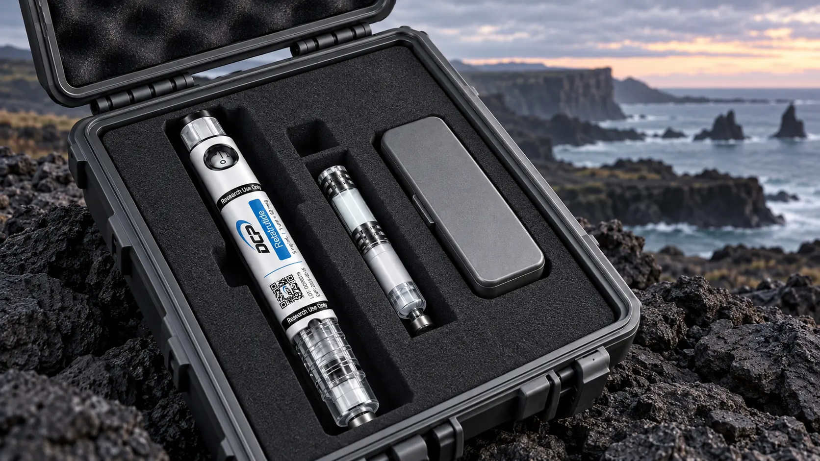 Dual Chamber Peptides — Kurgusal editoryal sahne; açık havada saklama önerisi veya doğrulanmış bir gönderim sistemi değildir.